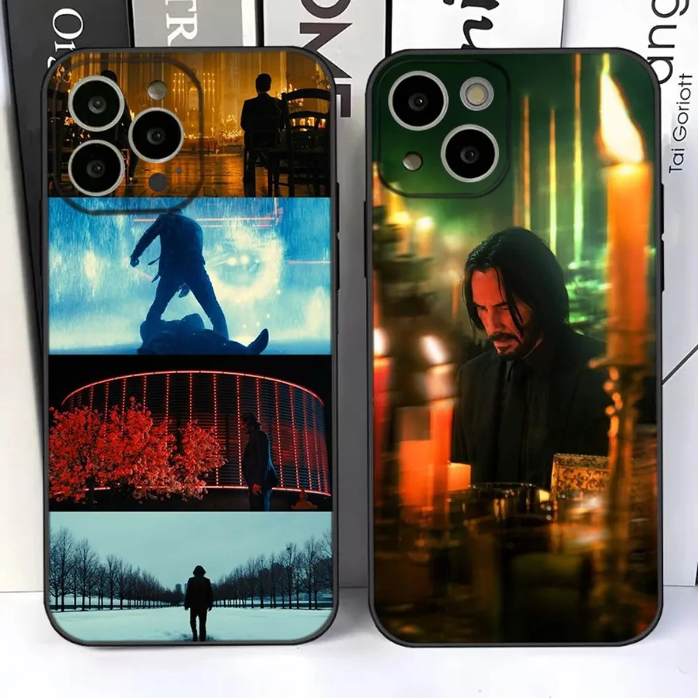 J-John Wick 4 Phone Case For iPhone 15,14,13,12,11 Plus,Pro,Max,XR,XS,X,7,8 Plus,SE,Mini Silicone Soft