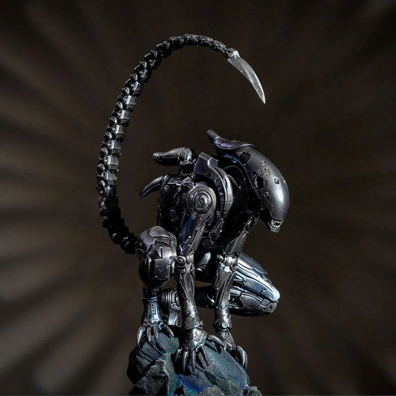 

1/6 1/4 Resin Model Figure Alien Double Head Double Tail Gk Micro Miniature 3d Printed White Model Toy Unassembled Unpainted Kit