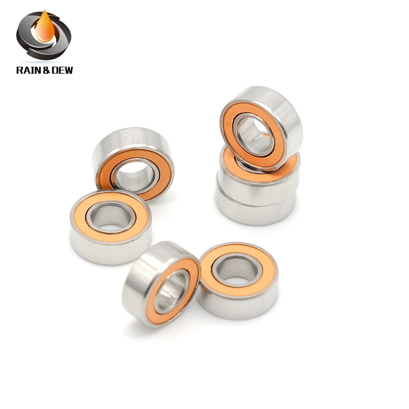 1Pcs SMR105 2RS CB ABEC-7 LD Stainless Steel Hybrid Ceramic Bearing 5x10x4 mm Without Grease Fast Turning