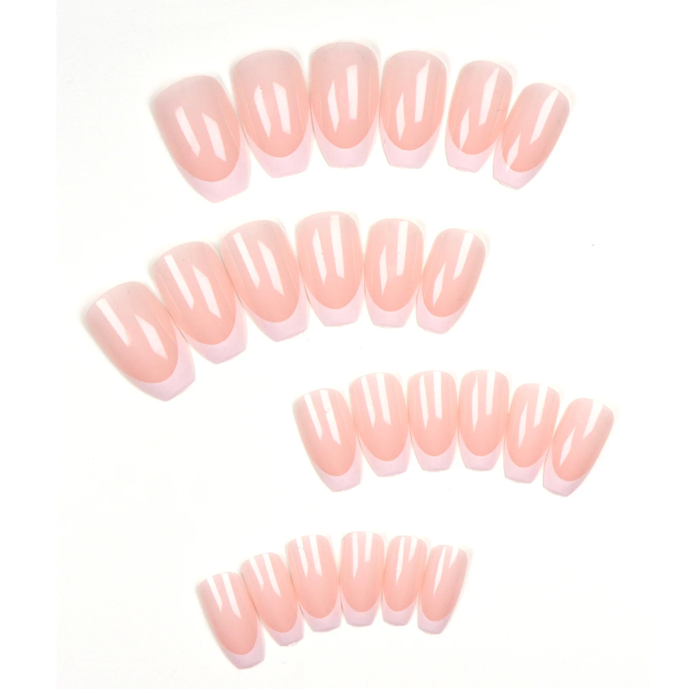 24 Stück: Verschönern Sie Ihren Look mit weißen, französischen, kurzen, quadratischen Kunstnägeln, 1 Stück Nagelfeile & 1 Stück Nagelkleber-Aufkleber-Set. – Detail 17