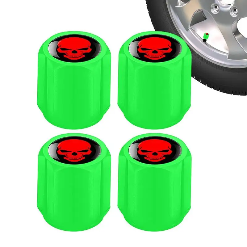 Car Tire Air Nozzle Cap Universal Luminous Tire Valve Caps Night Selfilluminating Valve Core Integrated Cover For Trucks Bicycle