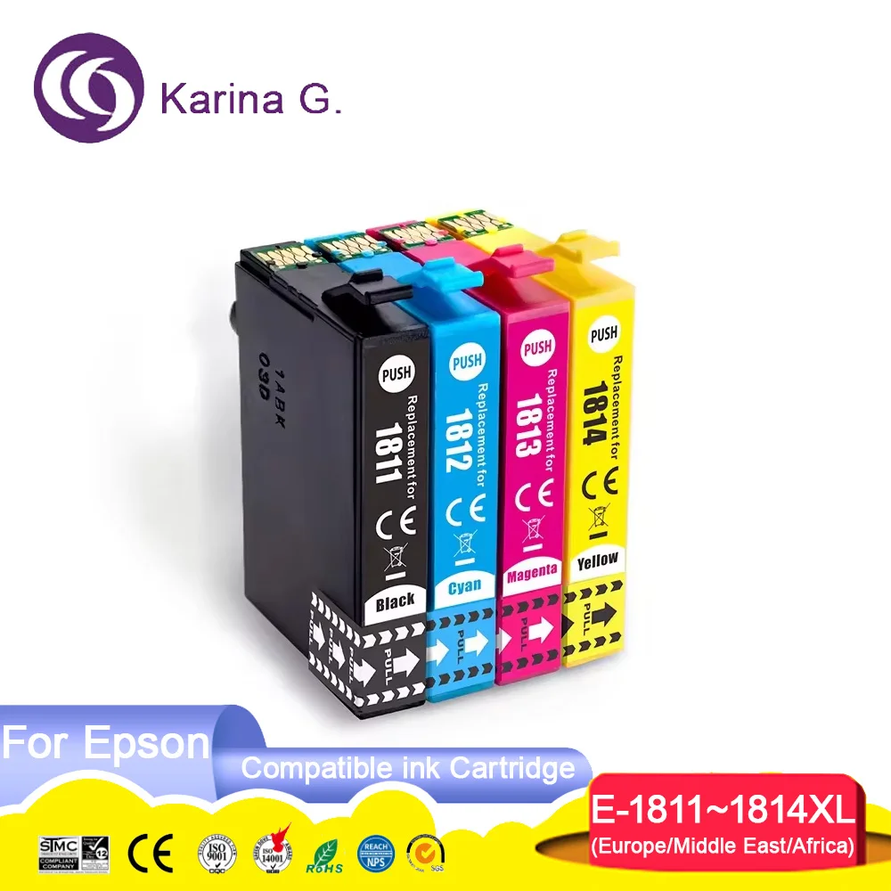 T18XL 18XL T1811 T1812 T1813 T1814 Premium Color Compatible Printer Ink Cartridge for Epson XP-305 XP-402 XP-405/425 Printer