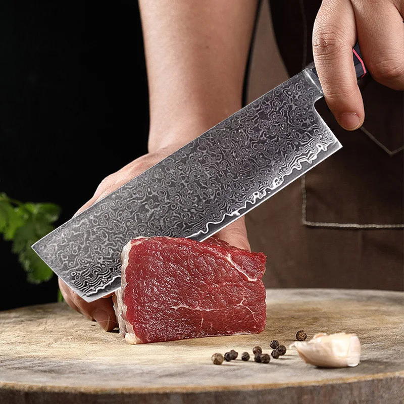 Damascus Steel Kitchen Knife Chef Knife Combination Set Professional VG10 Sharp Japanese Knife Fruit Fish Knife Cooking Tools view 6