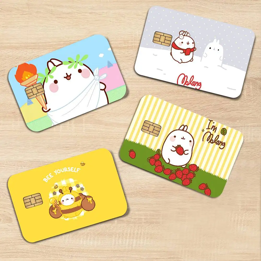 Cartoon M-Molanges Credit Card Skin Stickers No Adhesive Residue Water Proof for VISA Credit Card Subway Access Card
