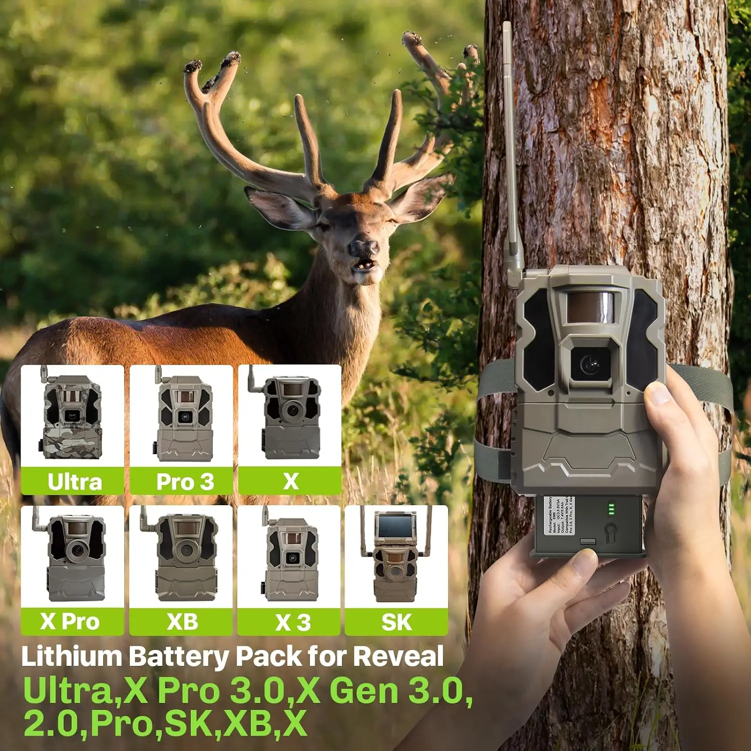 Lithium Battery Pack for Cellular Trail Camera, 5 Pack, New