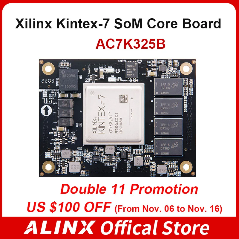 ALINX SoM AC7K325B: Xilinx Kintex-7 XC7K325 система промышленного класса на модуле 4K PCIE видео SFP связи K7
