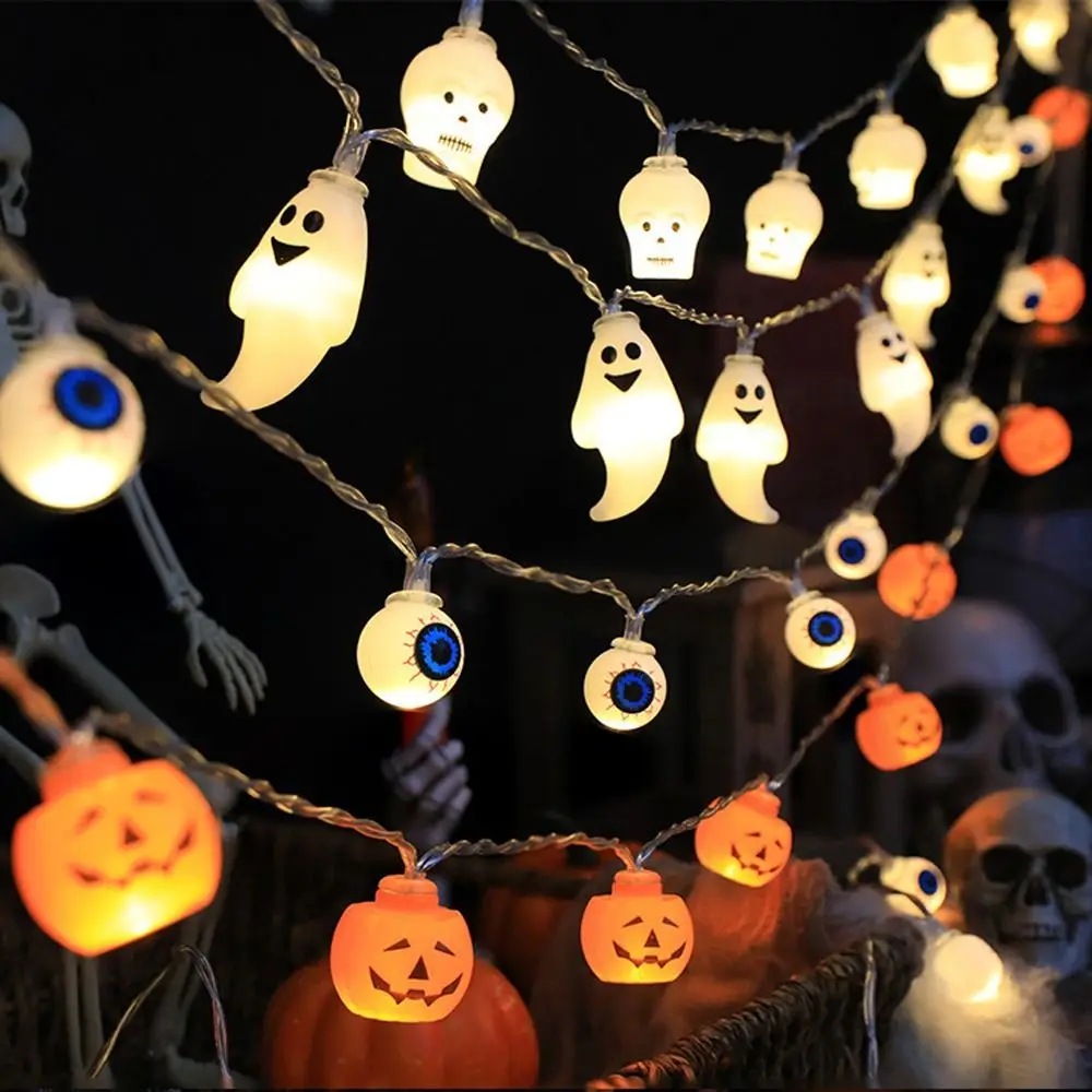 1.5m 10Led Halloween Village Eye Balls Pumpkin Halloween Decorations for Home Creative Atmosphere Halloween Decor Lamp