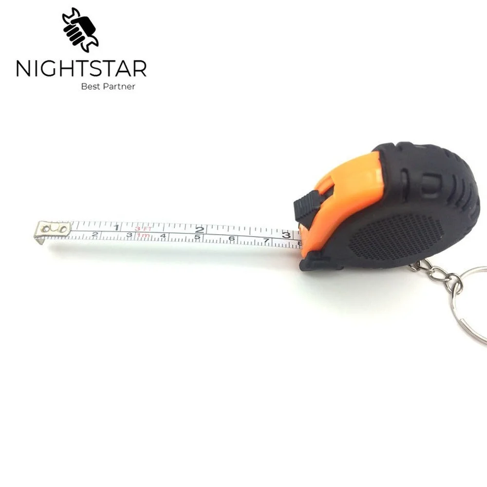 2Pcs Retractable Ruler Tape Measure Key Chain Mini Pocket Size Metric 1m/3.28Ft/39\