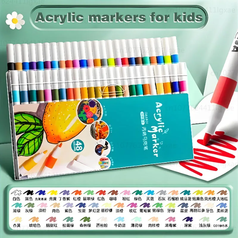Marcadores Acrílicos, Juego de 12-80 Colores, Rotuladores para Dibujar, Pintar, Arte, Graffiti, Piedra, Cerámica, Vidrio, Madera, Manualidades