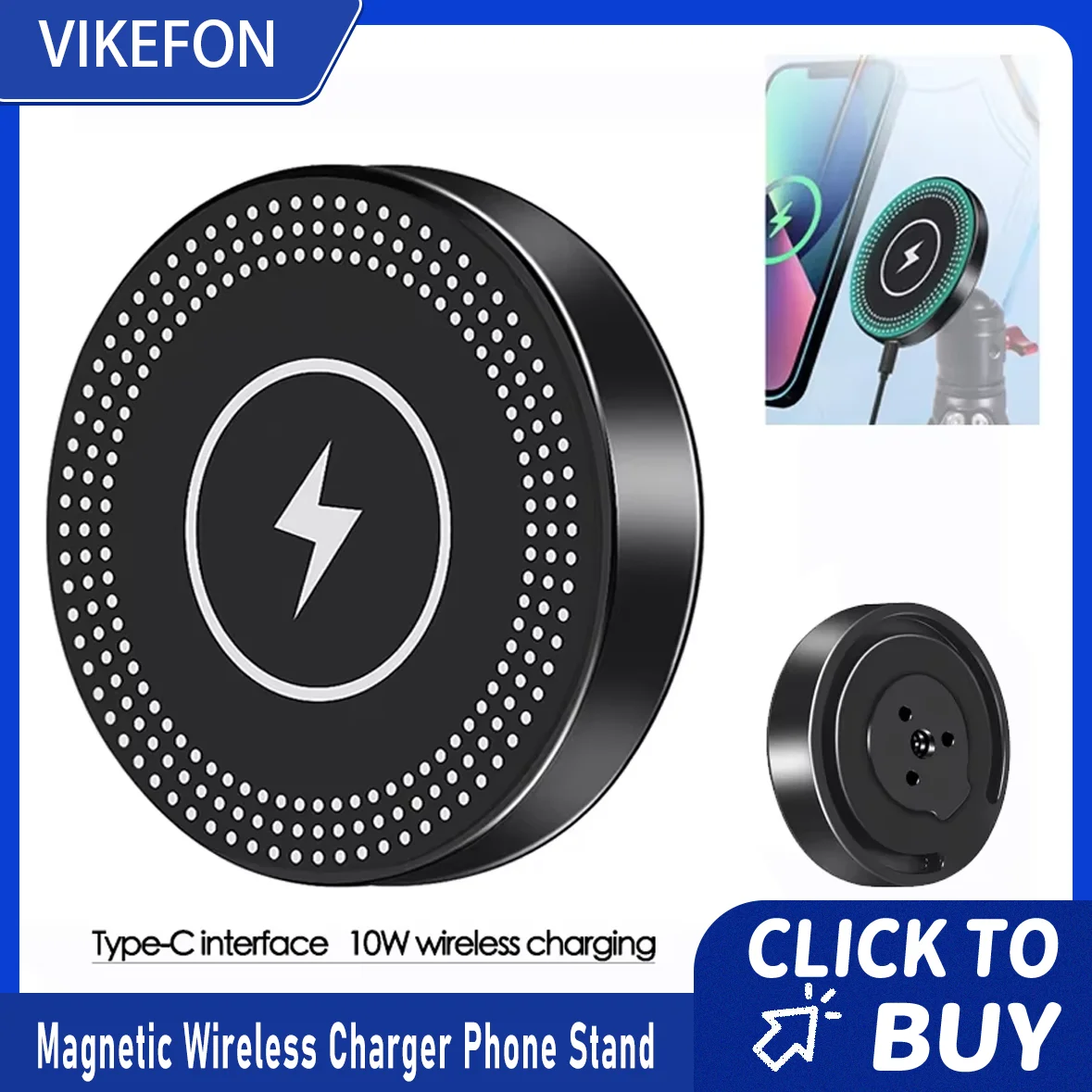 

Магнитное беспроводное зарядное устройство, подставка для телефона, держатель для MagSafe iPhone 17 16 Pro Max 1/4, быстросъемный магнит для штатива DJI, монопод