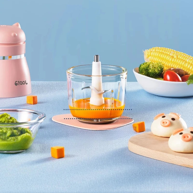 Infant Food Grinding Set, Baby Puree Maker, Multi-Purpose Food Processor, Compact Baby Meal Prep Tool, Steamer & Grinder