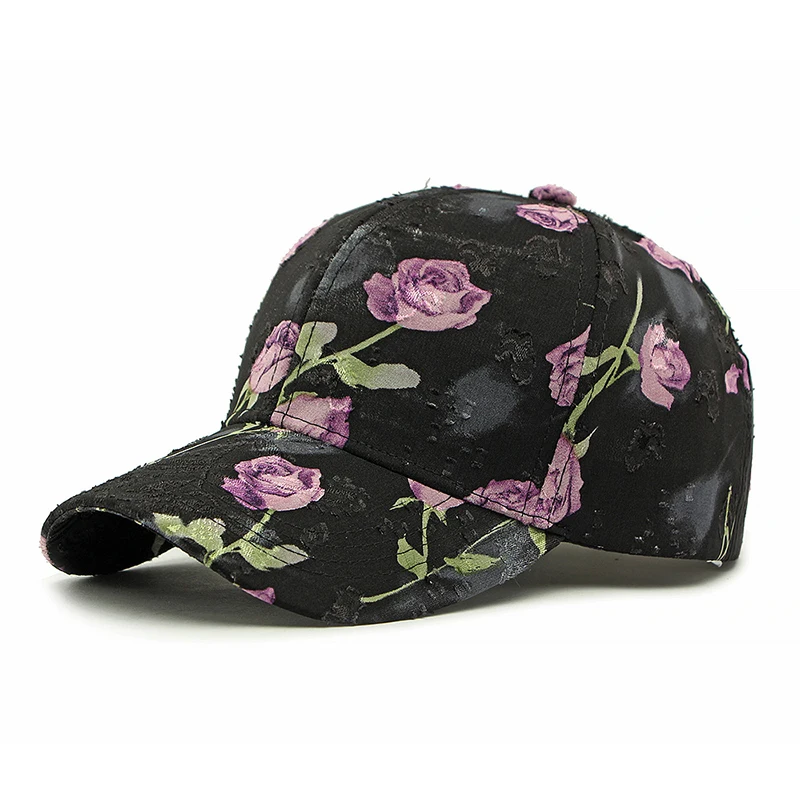 

Baseball Cap Women Flowers Hat Sun Protection Accessory For Golf Climb Fishing Outdoor Sports Summer Spring
