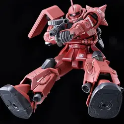 Red Comet Char's Zaku II HG GTO 1/144 MS-06S Mobile Suit Assembly Model Kit Detailed Mecha Action Doll Desktop Decoration Anime