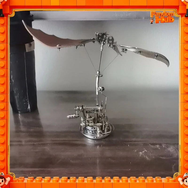 Original New Mechanical Ornithopter Metal Assembly Model, Entry Level Precise Diy 3d Action Figure Metal Model Toy Fans Gift