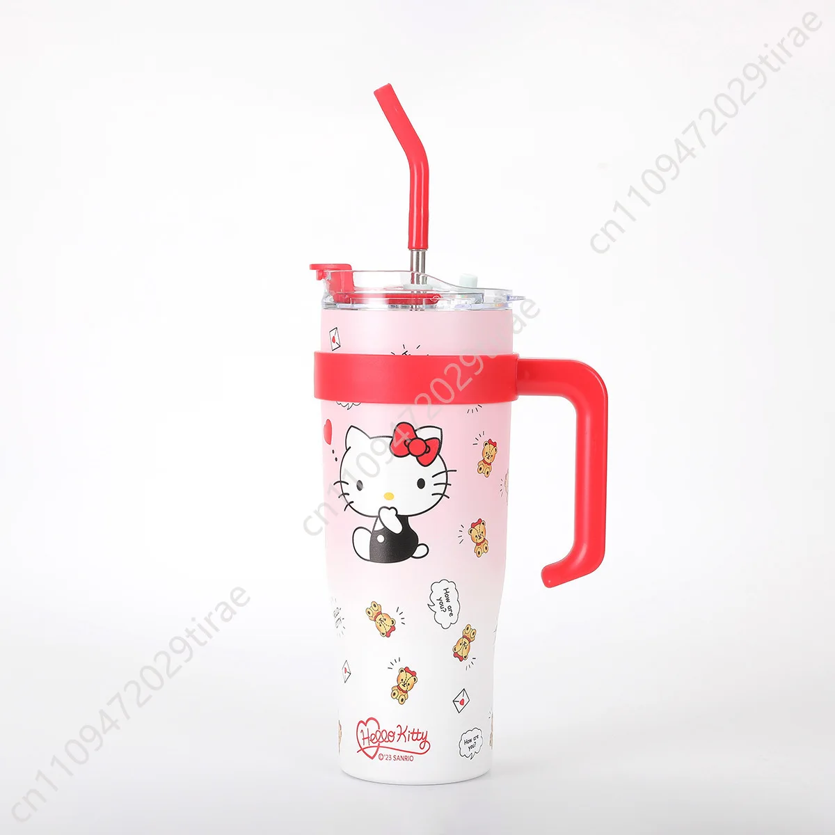 Sanrio Hello Kitty Straw Cup HelloKitty Friends Plastic Water Cup Gift Cosplay Props