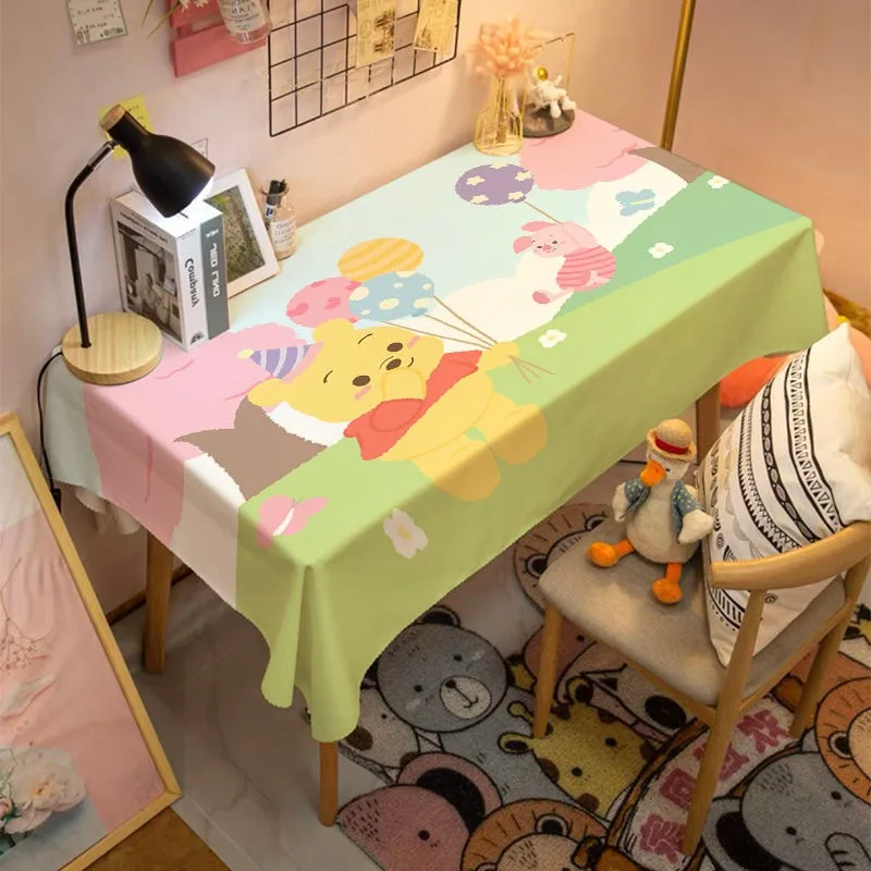 Winnie the Pooh Cartoon Animation Printed Tablecloth Cute Fashion High-Looking Bedroom Living Room Home Dustproof Table Mat