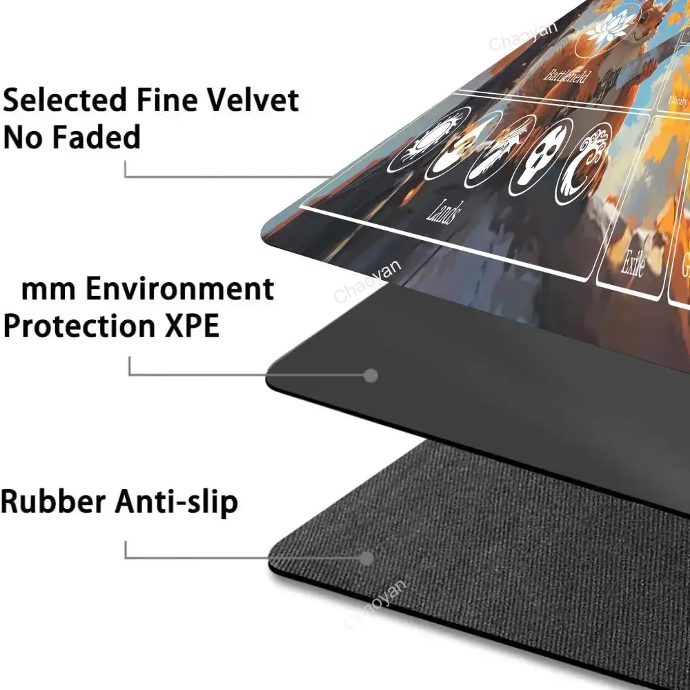 Kawaii لطيف السنجاب ماوس الوسادة الخيال تحت عنوان ل MTG TCG الألعاب Playmat لعبة اللعب حصيرة مبارزة منصات المبتدئين بطاقة Battles DIY بها بنفسك