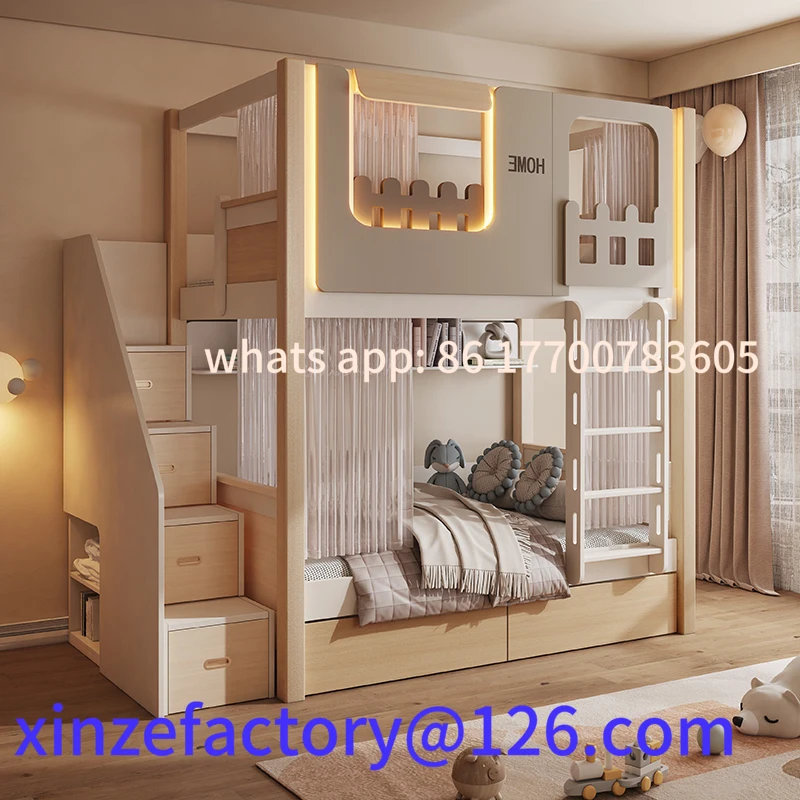 

Customizable Full Solid Wood High and Low Bed Bunk Adult