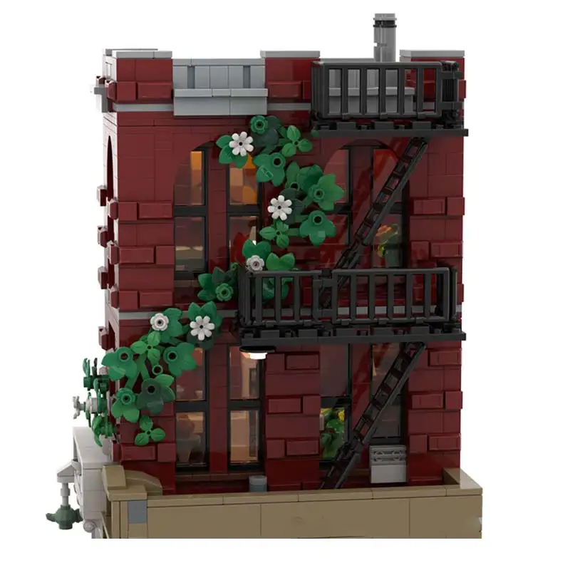 Moc cidade arquitetura vermelha modular popularidade cerâmica porcelana salão de exposição bloco de construção modelo quebra-cabeça brinquedo presente para crianças