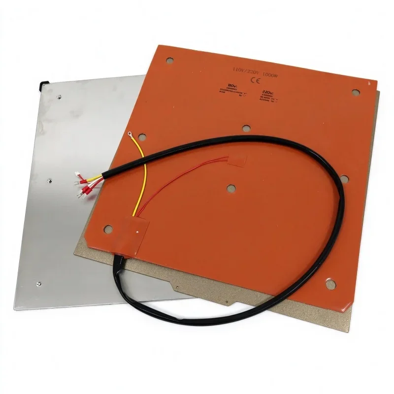 110/220V 1000W Neptune Max4 Aluminum Alloy Heated Bed Build Plate PEI Kit For ELEGOO Neptune 4 Max Silicone Heat Bed 430x430mm