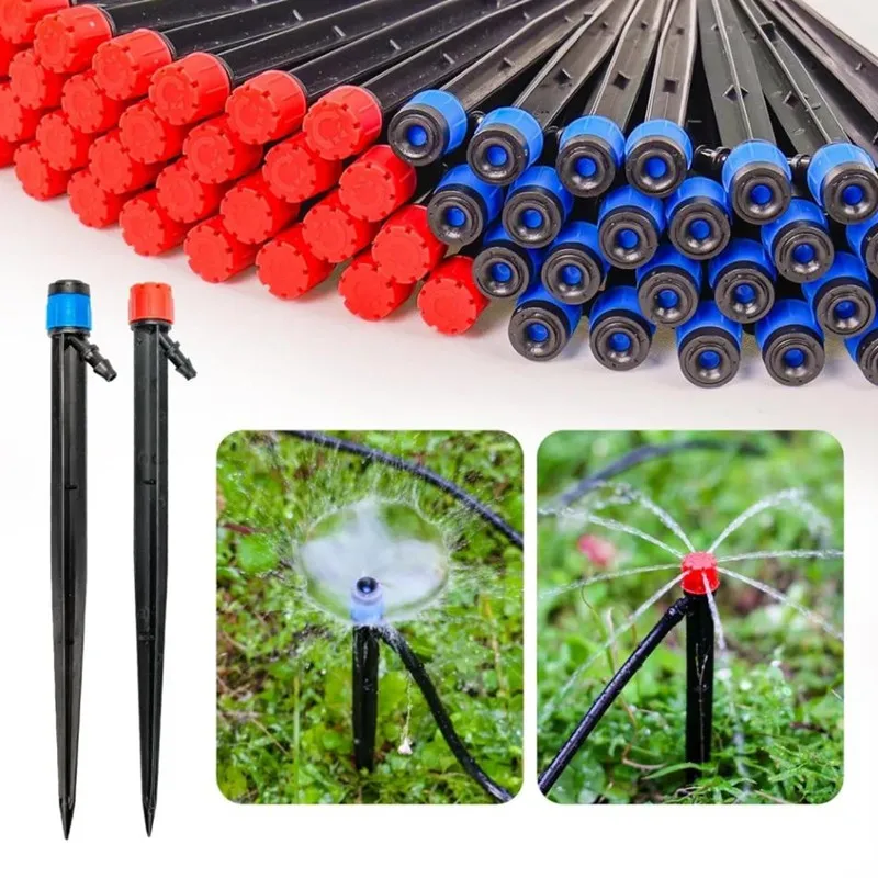 All Round Scattering Sprinkler Automatic Spiked Dripper Sprinkler 8 Hole Drop Greenhouse Garden Watering Irrigation Supplies