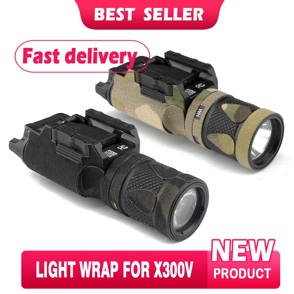 Weapon Light Flashlight X300V Tactical Optic Wrap BK MC/MC Only Sticker