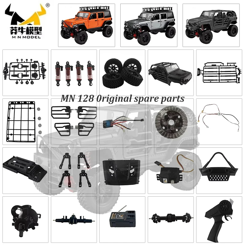 MN MODEL MN128 MN-128 Accesorios para Coches RC: Engranaje de Dirección, Placa Base de Control Remoto y Caja de Ondas para Coches RC de Adultos