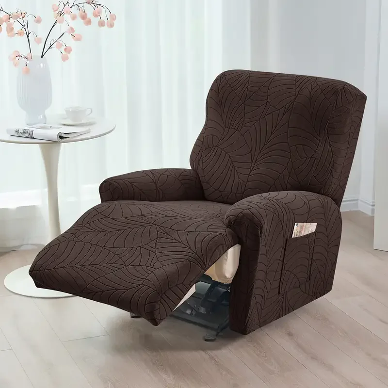 Jacquard Split Recliner Sofabezüge Elastic Stretch Relax Sesselbezug Rutschfeste Liege Einzelsofa Schonbezüge Wohnzimmer – Detail 6