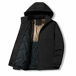 2024 Big Size Warm Men's Cold Jackets Thickening Winter Padded Jacket Male  Windbreak Mountaineering Outdoors Motion Man Coat