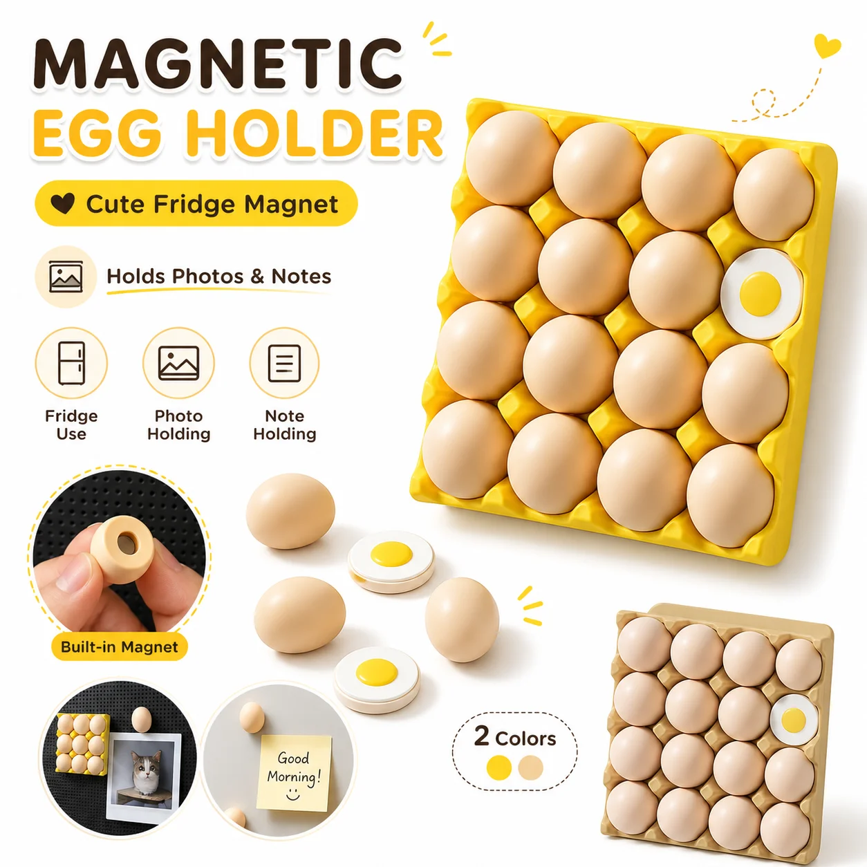 Egg Carton Fridge Magnet 3D Mini Egg Memo Clip Cute Magnetic Photo Holder for Refrigerator Whiteboard Locker Kitchen Decor Gift