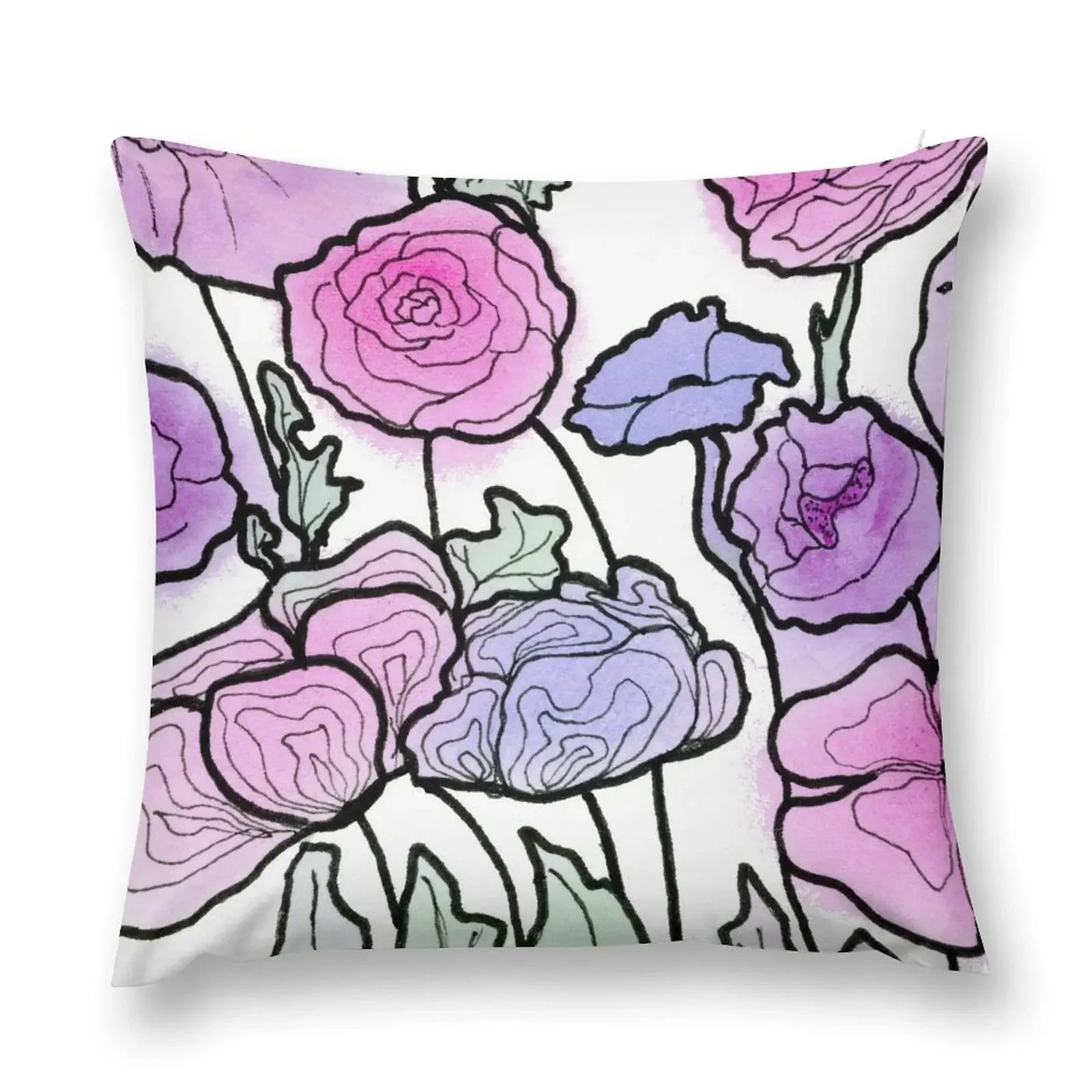

Lineart flowers Throw Pillow Sofa Cover Sofa Covers For Living Room Decorative pillow case Pillowcases For Pillows pillow