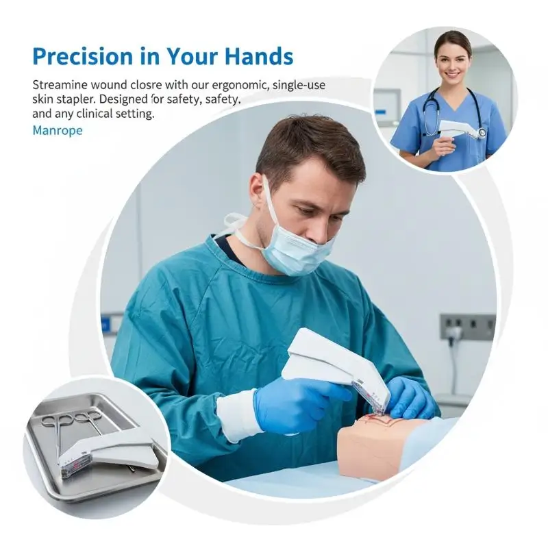 

35W Disposable Skin Stapler Surgery Sterile Skin Stitching Nail Puller