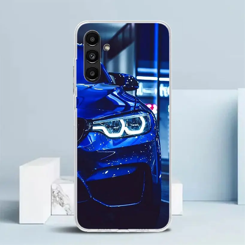 Blue Red Car for B-Bmw Phone Case For Samsung Galaxy A15 A14 A13 A12 A55 A54 A53 A52 A35 A34 A33 A32 A25 A24 A23 A22 A04S A03S A