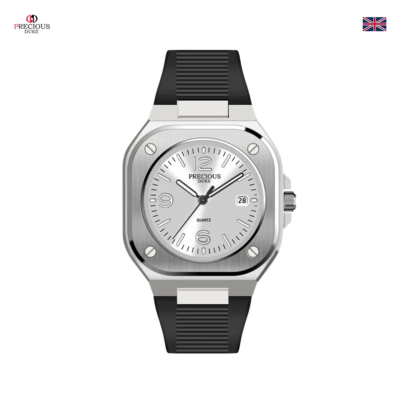 Quartz Watch for Men Business Series with 41mm Diameter 12mm Thickness Luminous and Calendar Functions Waterproof to 30 Meters