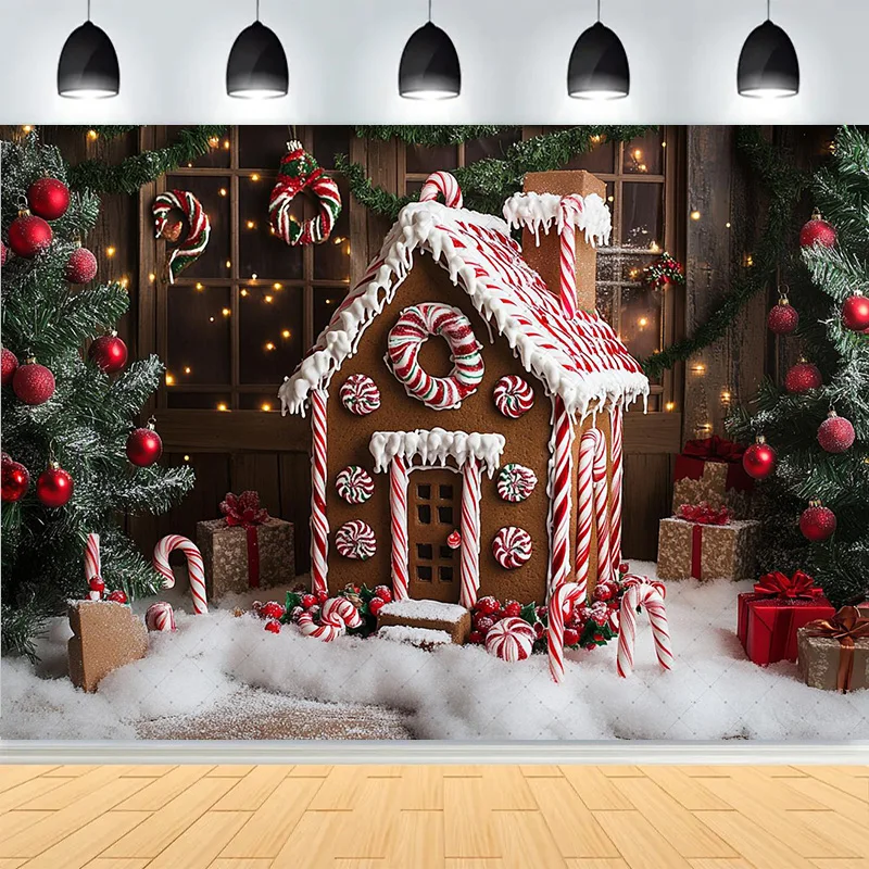 Winter Merry Christmas Festive Windows Photography Background Snowflakes Birthday Party New Year Photo Studio Backdrops CD-1