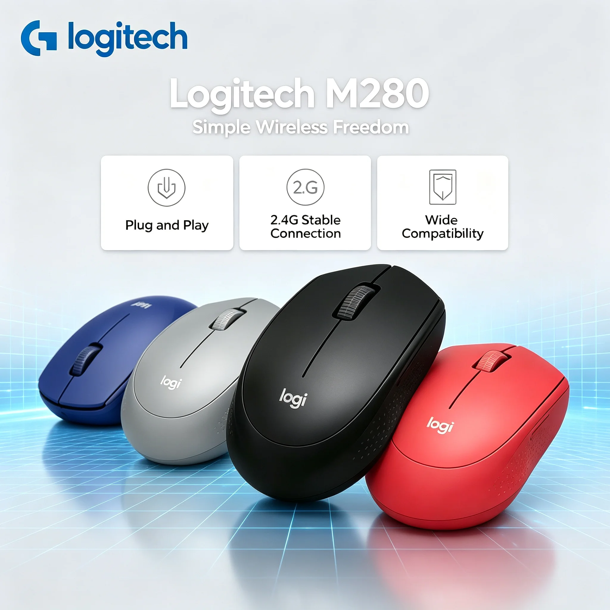 Logitech M280 Optical Sensor 2.4GHz Wireless Mouse