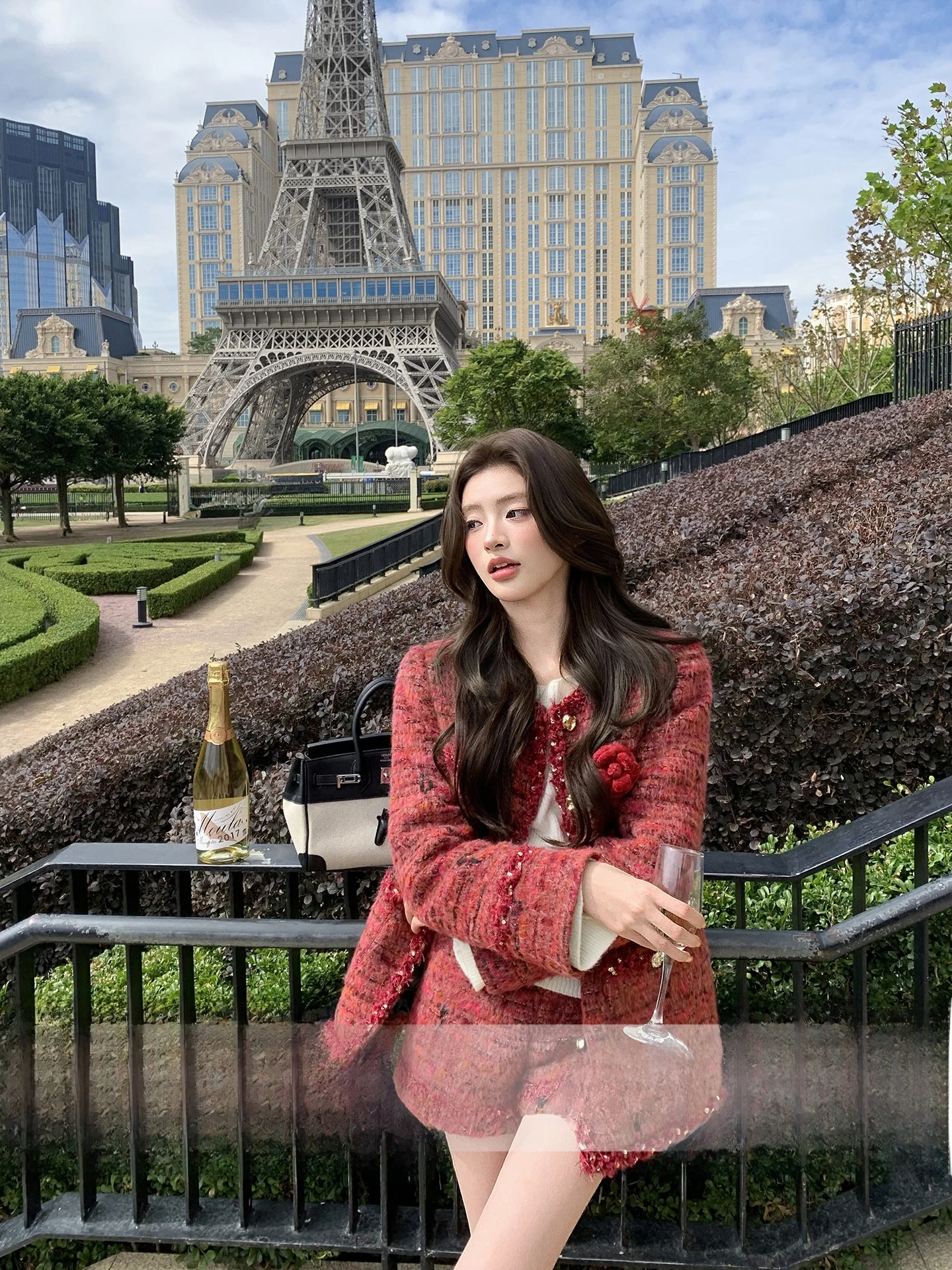 

Aviva on Earth Korean Sle Red down Jaet Set Women's Faion Winter Warm Thiened Full Body Fluffy Coat Casual Work Home