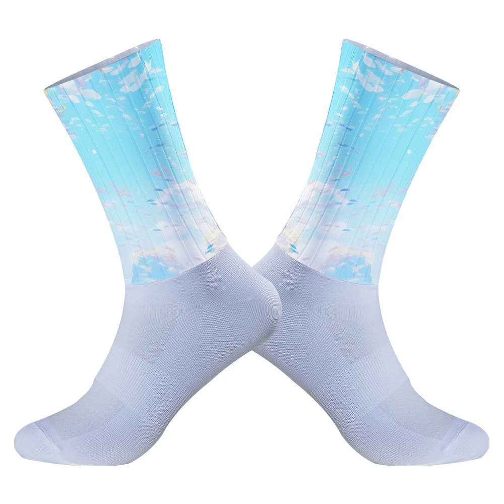 2024 New Summer Cycling Socks Anti Slip Seamless Breathable Cycling Socks Men Aero Bike Wearproof Road image 2