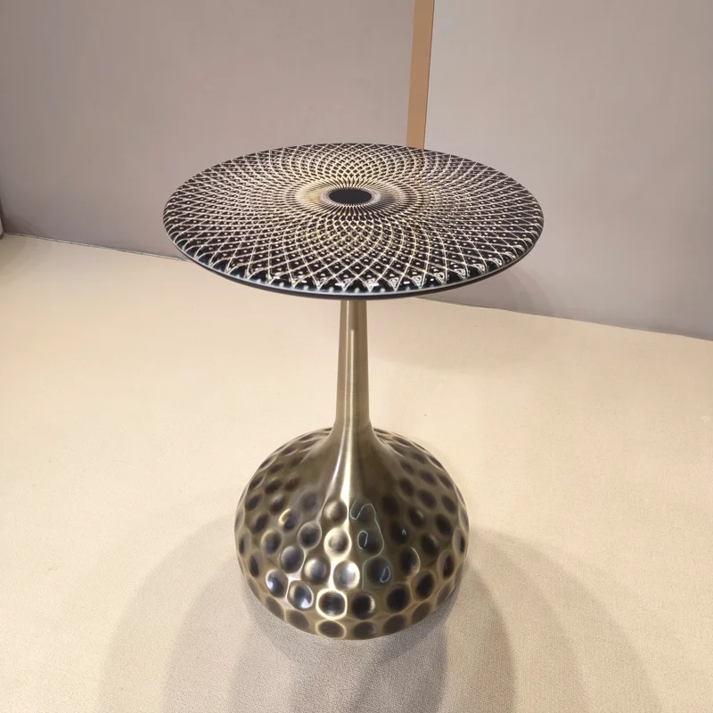 & Modern Nordic Light Luxury Movable Microcrystalline Stone Coffee Table for Living Room-High-end Factory Direct Sales