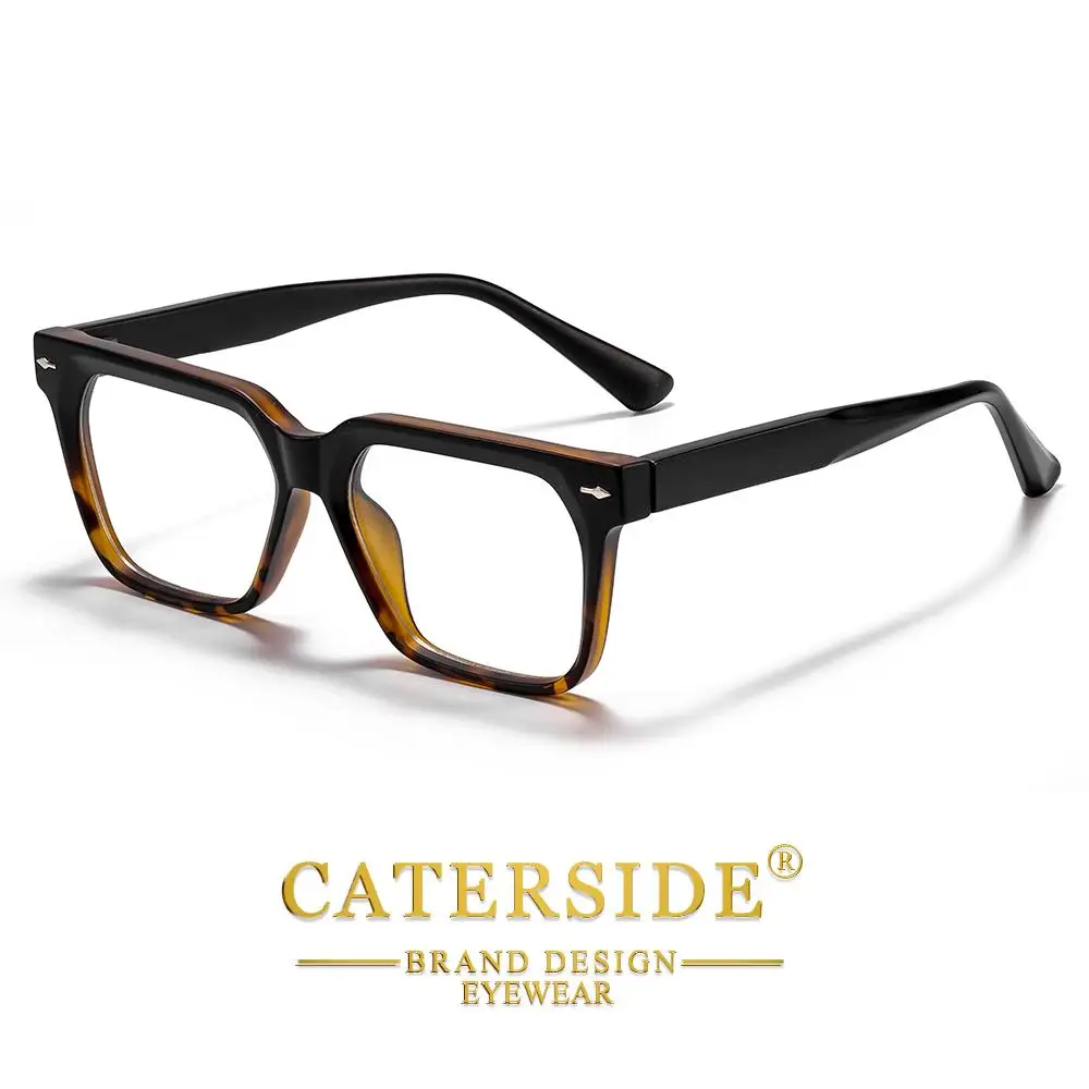 CATERSIDE Neue Modische Herrenbrille Tr90 Quadratischer Rahmen Anti-Blaulicht-Brille Damen Business- und Freizeit-Dekorationsbrille – Detail 13