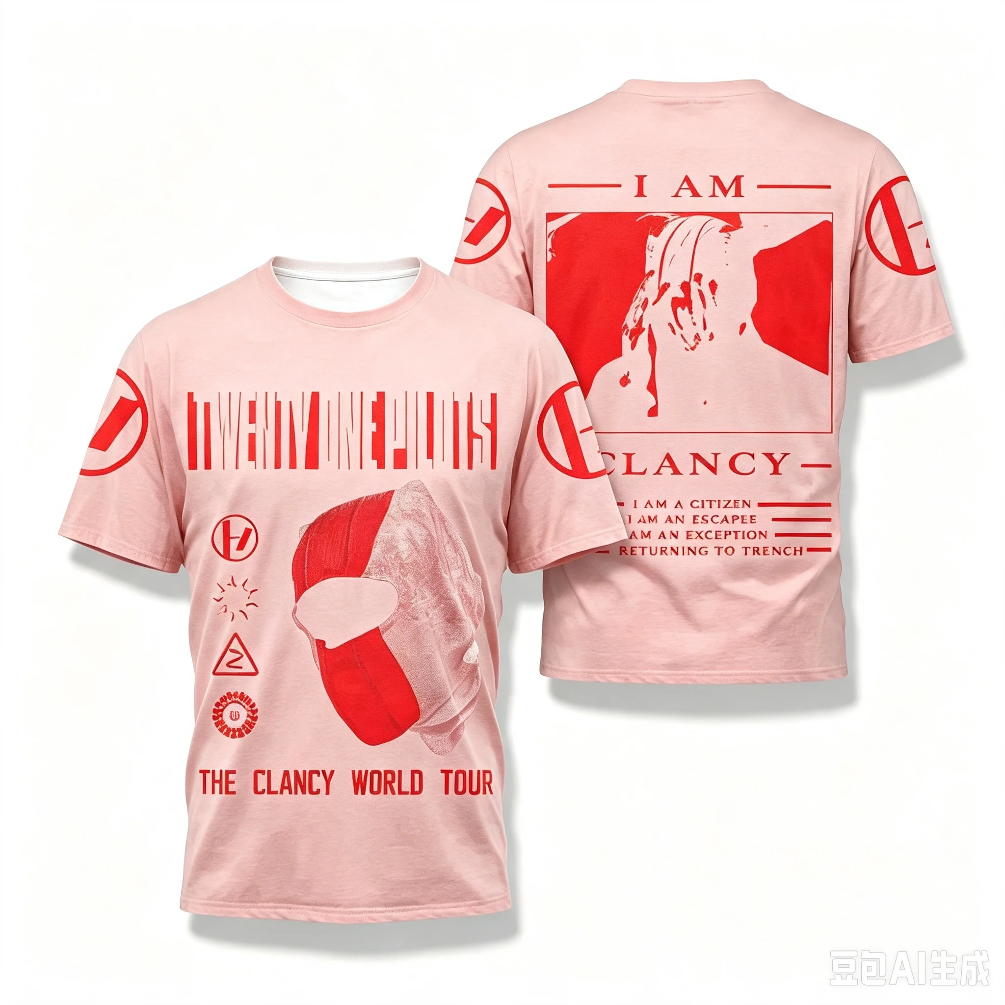 1pc Twenty One Pilots 2026 The Clancy Tour T Shirt 2026 Summer Unisex Men Women Kids Summer Streetwear Casual Short Sleeve Tops - view 5