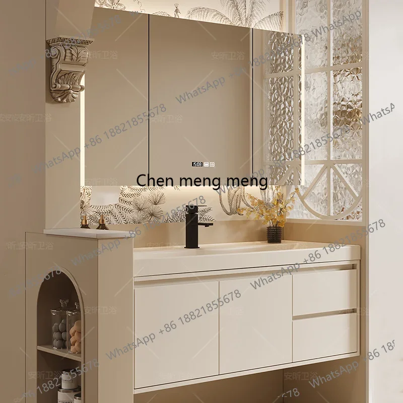 White Cream Bathroom Cabinet Toilet Shelves Minimalist Unique Luxury Accent Cupboard Designer Vestidores