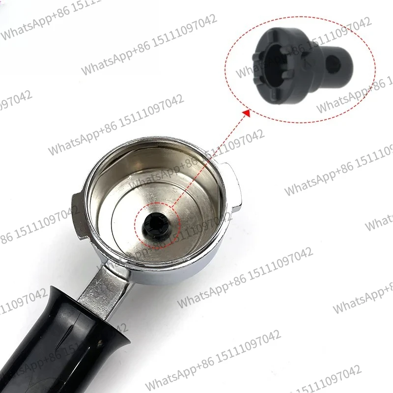 Made in Italy, original semi-automatic coffee machine 58mm handle with black double plug inside