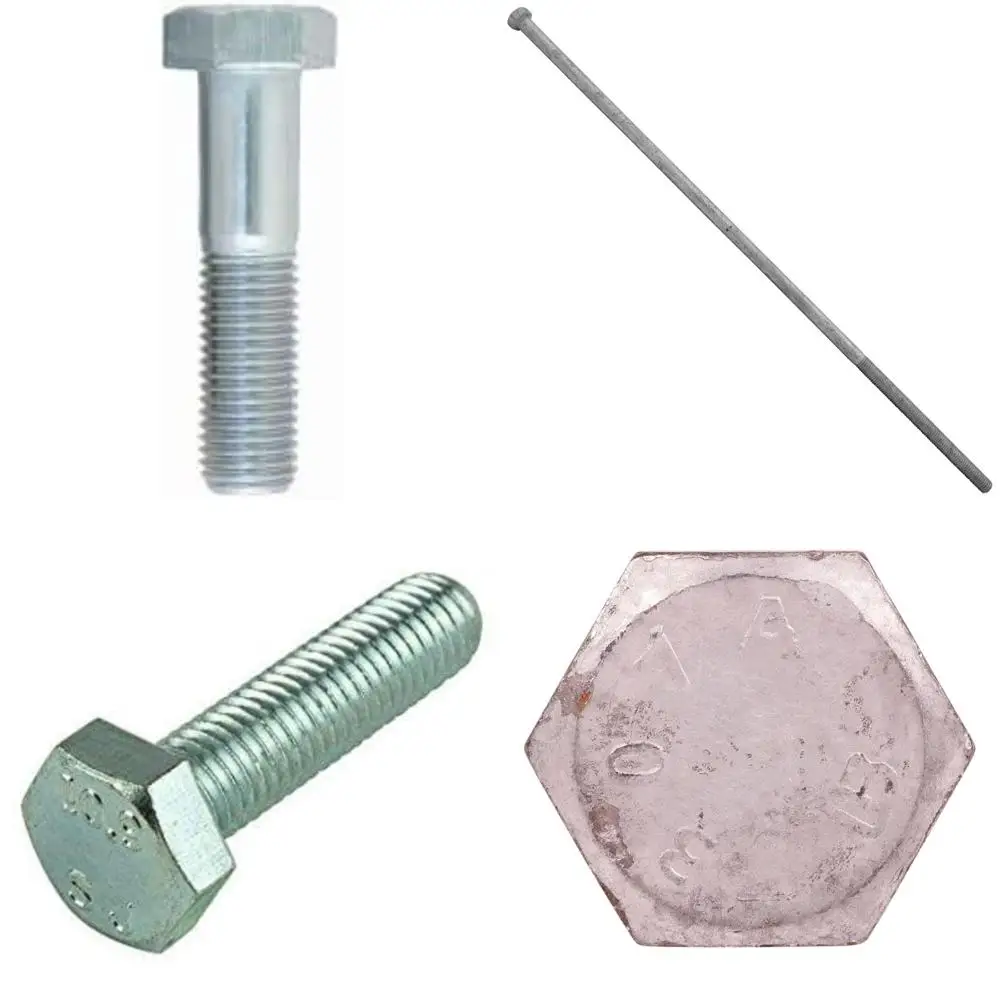 

Оцинкованные винты с шестигранной головкой с крупной резьбой, класс 8,8, M8-1,25 x 45 мм, 100 шт., частичная резьба, длина резьбы 2,25, длинный хвост