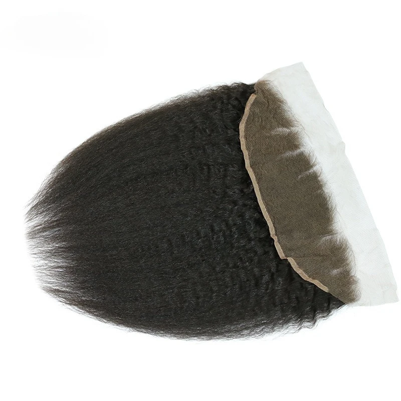 Cabello humano liso rizado, 13x4, encaje Frontal prearrancado, 150% de densidad, extremo completo, Color Natural, cabello virgen brasileño de 10-20 pulgadas