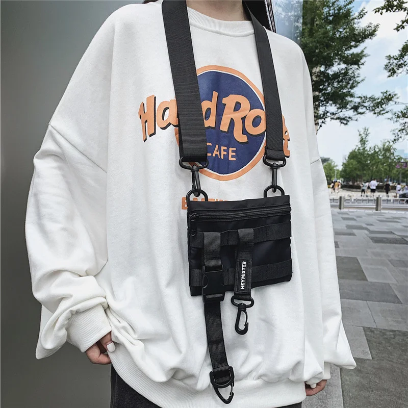 Novo multi bolso tático funcional pacote de cintura casual bolsa de telefone techwear ao ar livre correndo hip hop sacos cinto peito streetwear