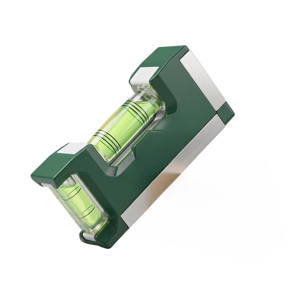 83mm ABS Level Double Bubble Leveling Ruler Magnetic Pocket Level Gradienter For Pipe Vertical Alignment Measurement Tool