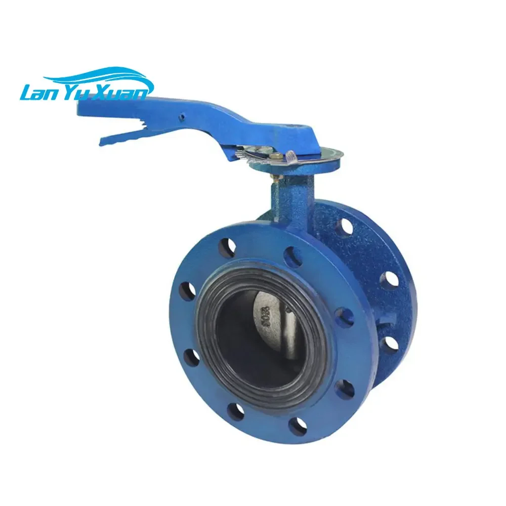 

COVNA DN80 3 inch PN16 EPDM Rubber Seat Double Flange Type Ductile Iron Handle Butterfly Valve