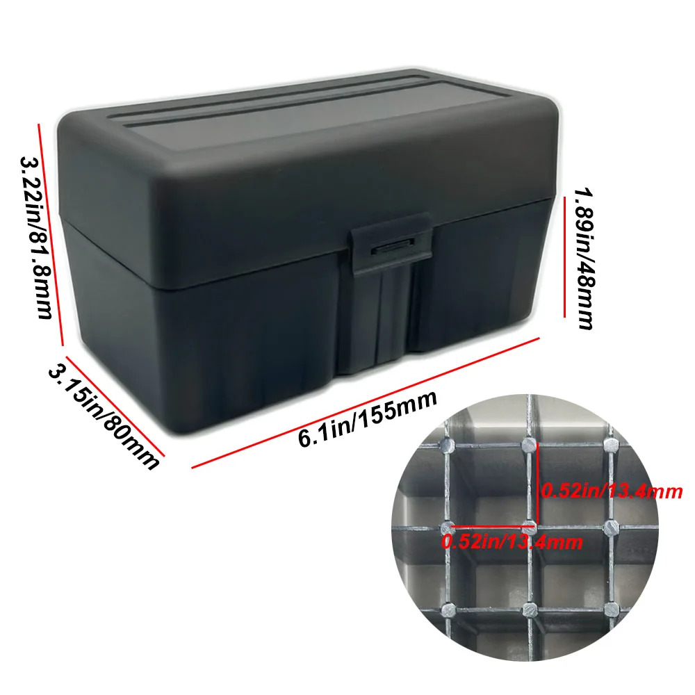 Tactische 50 Ronde Geweer Munitie Box FLIP-TOP Dragende Munitie Box لـ 243.308 Win 7.62x51mm NAVO 220 Swift Jacht Accessoires