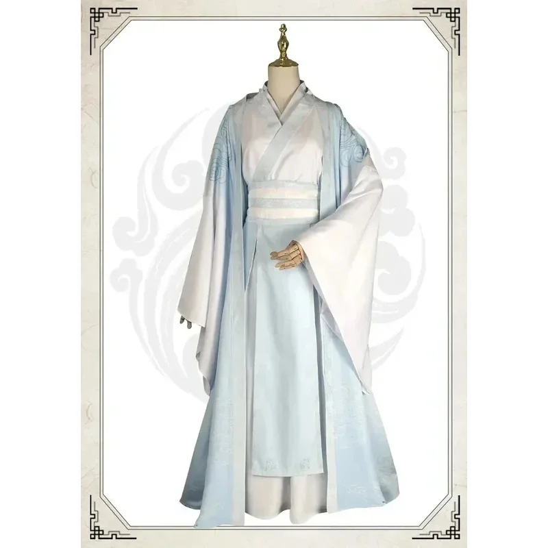 أزياء مو داو زو شي الأصلية وانغجي كوسبلاي لان زان وي ووشيان ييلينغ باتريارك القديمة مجموعة كاملة من الشعر المستعار Shoesc؛ 8,k'5;h.